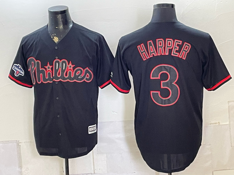 Men 2026 Philadelphia Phillies #3 Harper black Game Nike MLB Jers3->philadelphia phillies->MLB Jersey